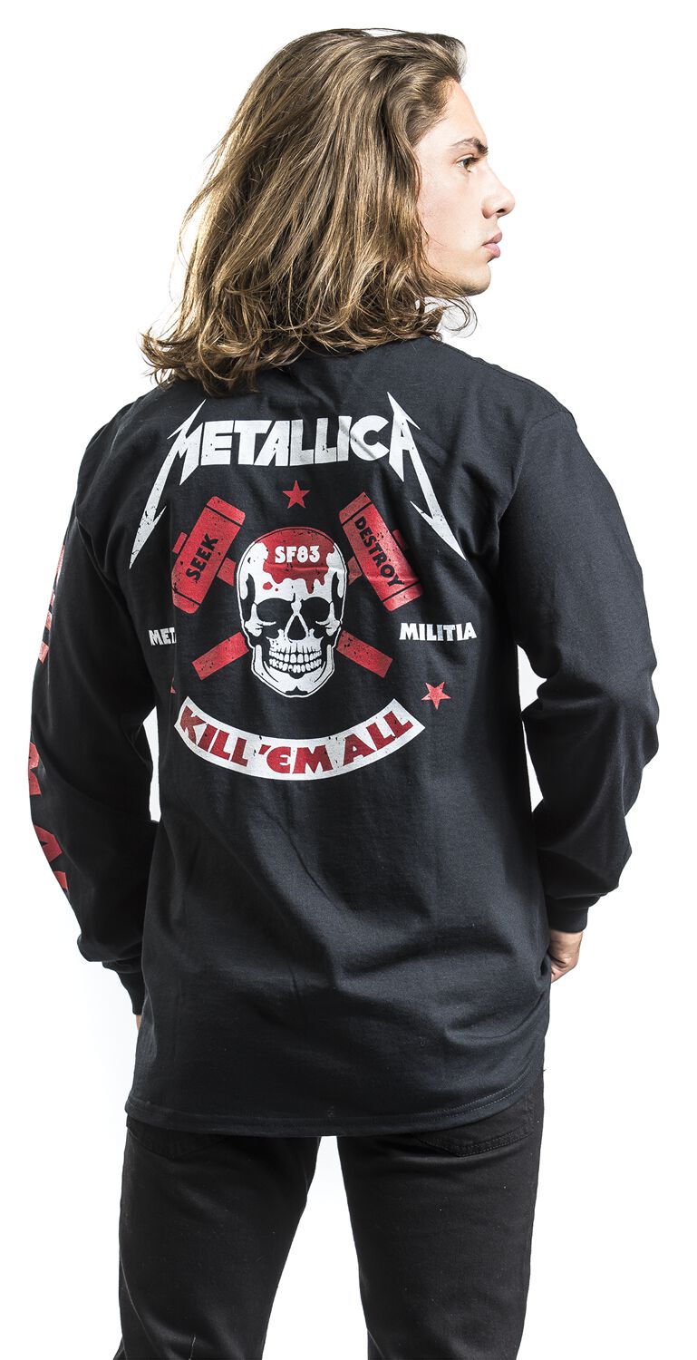 Générique Metallica Skulls Unisexe Patch Noir/Rouge/Gris 95% Coton, 5