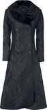 Dark Blood Brocade Coat, Gothicana by EMP, Manteau militaire