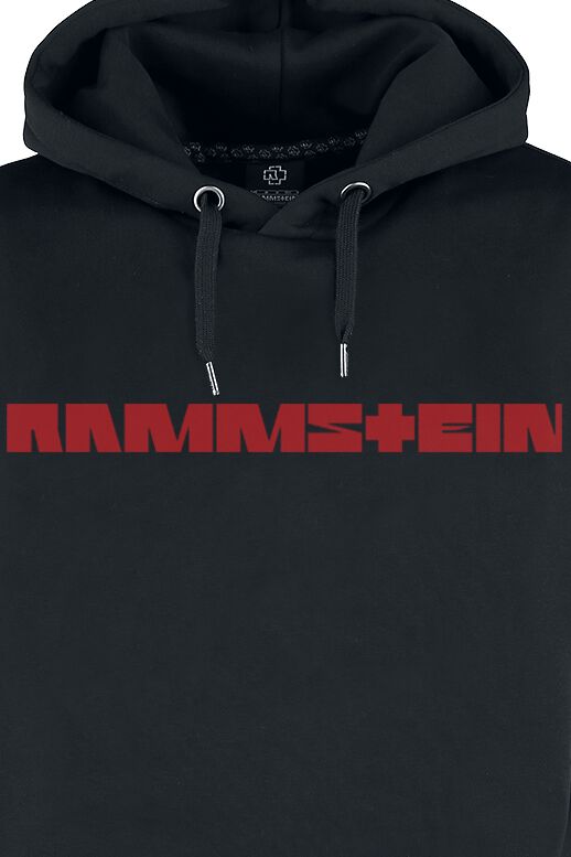 Sweat à Capuche Rammstein Officiel - Croix Blanche, Imprimé Multicolore