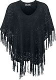 Knitted Poncho, Black Premium by EMP, Pélerine