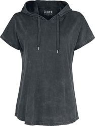 T-Shirt À Capuche, Black Premium by EMP, T-Shirt Manches courtes