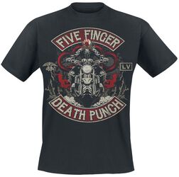 Biker Skully, Five Finger Death Punch, T-Shirt Manches courtes