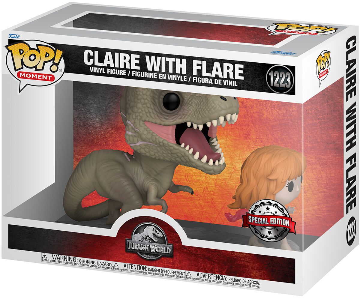 Jurassic World - Claire avec fusée éclairante (Pop! Moment) - Funko pop!  n°1223, Jurassic Park Funko Movie Moments