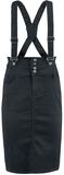 High Waist Strap Skirt, Gothicana by EMP, Jupe courte