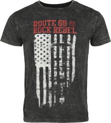 Rock Rebel X Route 66 - T-Shirt, Rock Rebel by EMP, T-Shirt Manches courtes