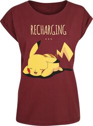 Pikachu - Recharging, Pokémon, T-Shirt Manches courtes