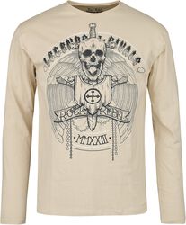 Haut Manches Longues Avec Imprimé Crâne, Rock Rebel by EMP, T-shirt manches longues