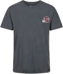 NFL Chiefs - T-Shirt Noir Délavé, Recovered Clothing, T-Shirt Manches courtes