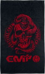 Skull ‘n’ Snake - Bath towel, Collection Spéciale EMP, Serviette de bain