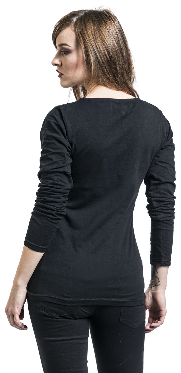 Haut élégant Noir à Manches Longues M&S MODE - Taille M - Polyester - Occasion Très Bon état
