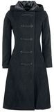 Dark Fleece Coat, Gothicana by EMP, Manteau d'hiver