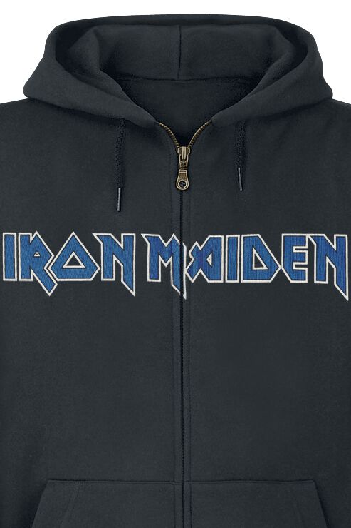 Iron Maiden Fear Of The Dark Sweat-Shirt Zippé à Capuche Homme Noir - Officiel Regular Fit