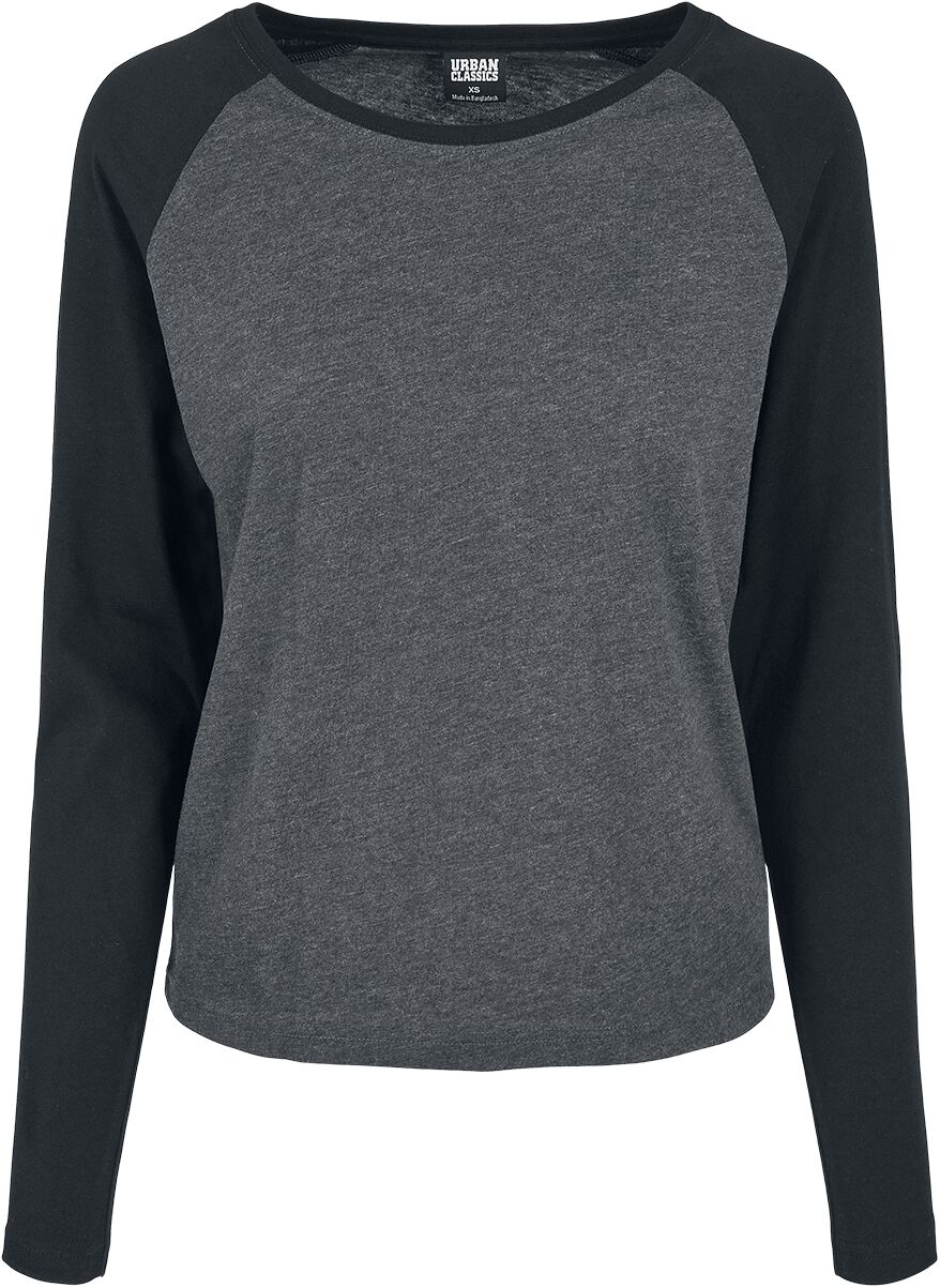 Tee-shirt Manches Longues Orange Raglan Pour Femme - Taille L, Idéal Toute L'année
