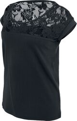 Ladies T-Shirt Top Laces, Urban Classics, T-Shirt Manches courtes