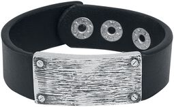 Plain black, Black Premium by EMP, Bracelet imitation cuir