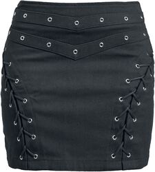- Short skirt with lacing, Gothicana by EMP, Jupe courte
