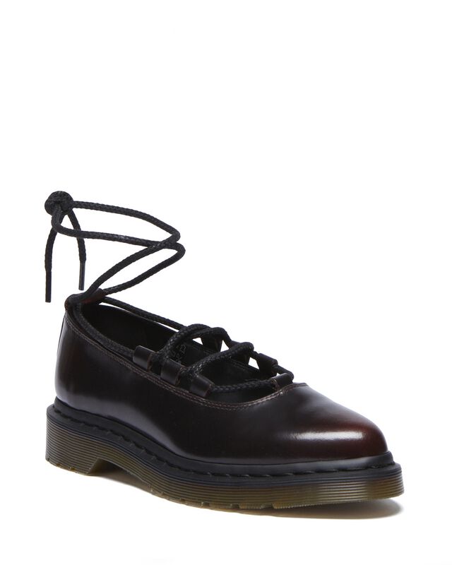Dr. Martens 3A72 Cerise Bali - Chaussures Mary Jane à Enfiler - Cuir Rouge - Neuf Avec Boîte