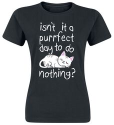 Isn't It A Purrfect Day To Do Nothing?, Tierisch, T-Shirt Manches courtes