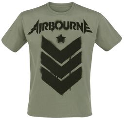 Stencil Stripes, Airbourne, T-Shirt Manches courtes