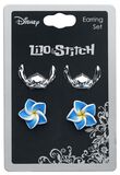 Stitch and Hibiscus Flowers, Lilo & Stitch, Set de boucles d'oreilles