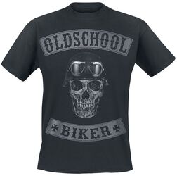 Oldschool Biker Skull, Oldschool Biker Skull, T-Shirt Manches courtes