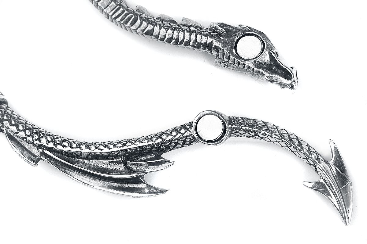 Collier Dragon Alchemy Gothic - Étain Gris - Style Gothique - Neuf Avec étiquettes