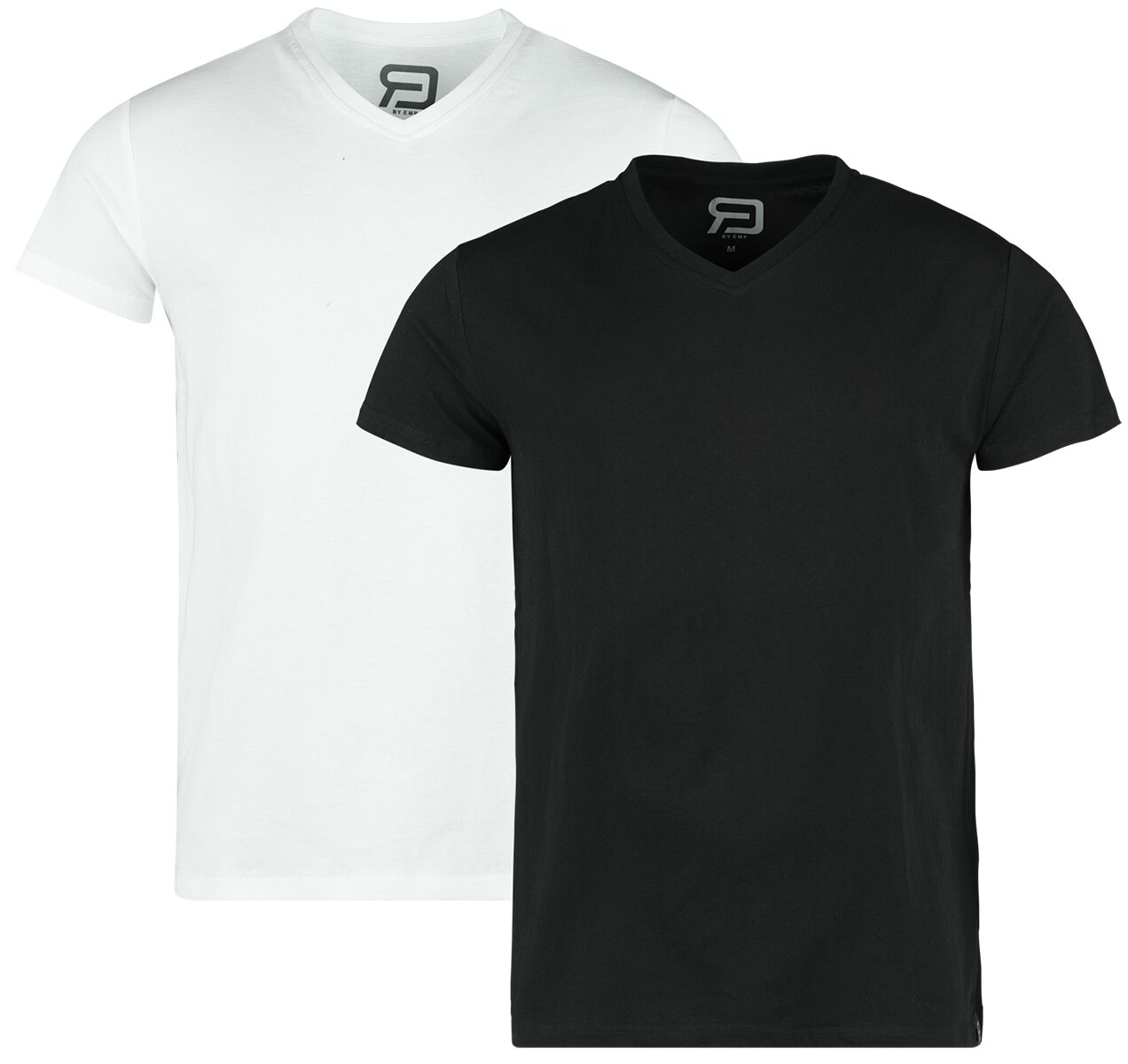 Lot De Deux Hauts Noirs Manches-Longues Ras-Du-COu & Col En V | Black