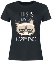 This Is My Happy Face, Grumpy Cat, T-Shirt Manches courtes