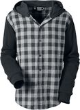 Hooded Checked Shirt, R.E.D. by EMP, Chemise en flanelle