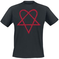 Dark Red Heartagram, HIM, T-Shirt Manches courtes