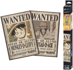 Wanted - Luffy & Ace - Lot De 2 Posters Chibi