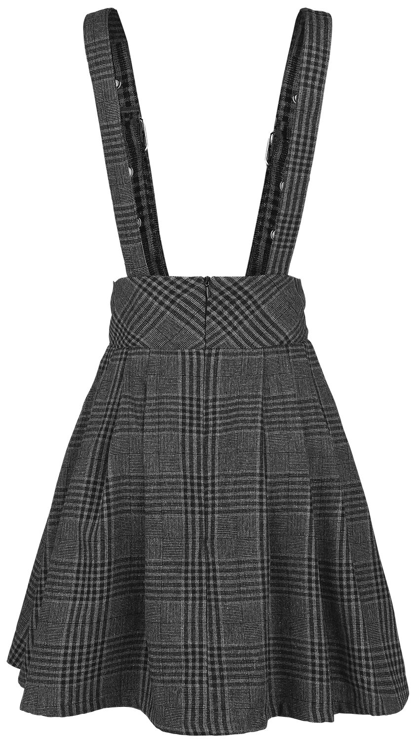 Jupe Grise Taille Haute Avec Bretelles Jawbreaker Jupe courte EMP
