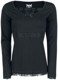 Laced Longsleeve, Black Premium by EMP, T-shirt manches longues