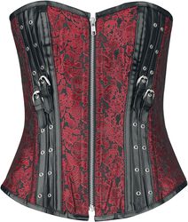 Corset with Straps and Zipper, Gothicana by EMP, Corset
