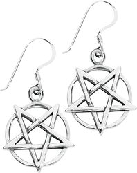 Silver Pentagram, Toltecs Amulet, Boucles d'oreilles