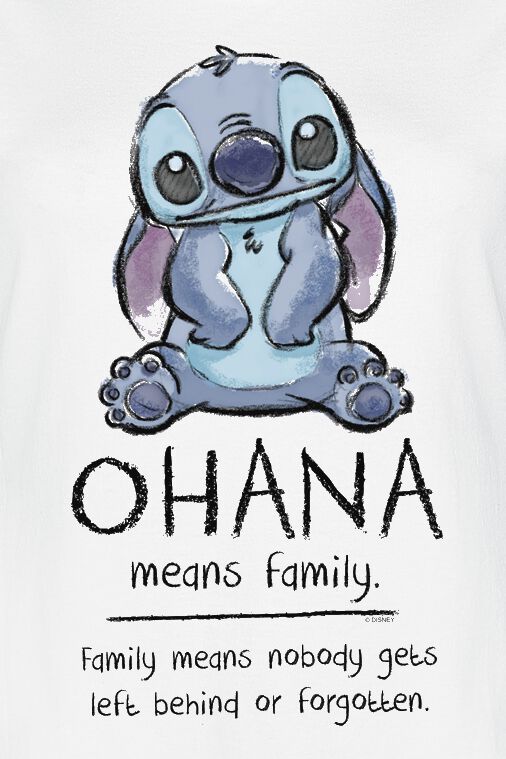 Ohana Means Family | Lilo & Stitch T-Shirt Manches courtes | EMP