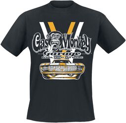 Yellow and white car, Gas Monkey Garage, T-Shirt Manches courtes