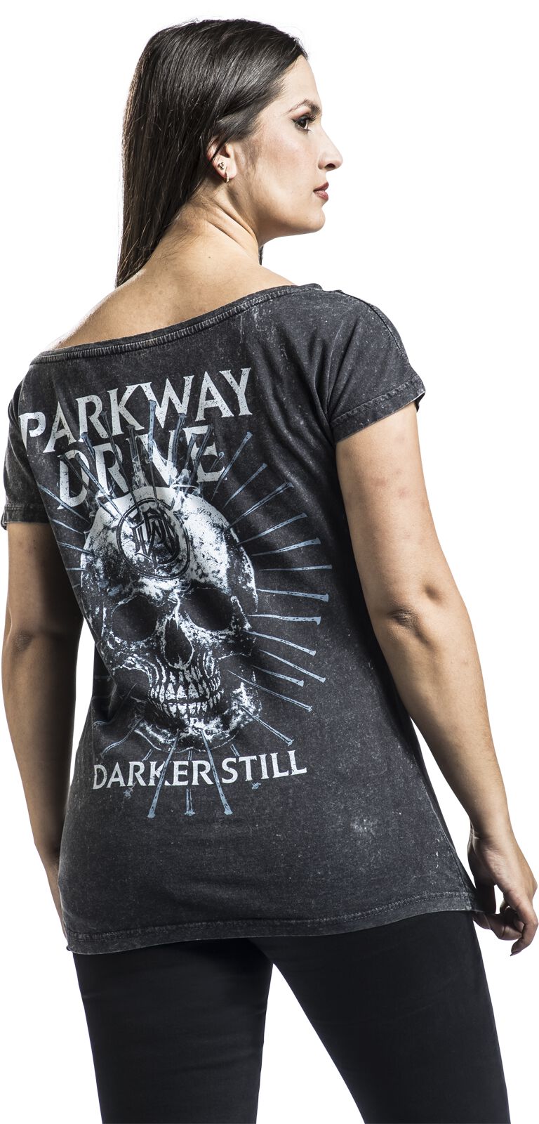 Parkway Drive Metal Crest T-Shirt Homme Manches Courtes Gris Foncé/Gris Clair - 100% Coton