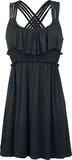 Ladies Viscose Dress, Black Premium by EMP, Robe courte