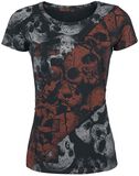 Bad Skulls Contrast Shirt, Black Premium by EMP, T-Shirt Manches courtes