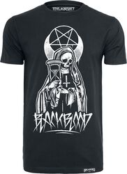 T-Shirt Noir Ras-Du-Cou & Imprimé, Black Blood by Gothicana, T-Shirt Manches courtes