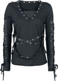 Strapped Longsleeve, Gothicana by EMP, T-shirt manches longues