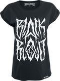 Black Metal Logo, Black Blood, T-Shirt Manches courtes