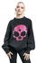 Knitted sweater with playful skull